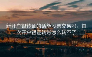 新开户银转证的话能股票交易吗，首次开户银证转账怎么转不了
