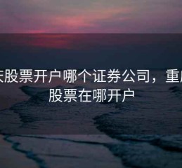 重庆股票开户哪个证券公司，重庆买股票在哪开户