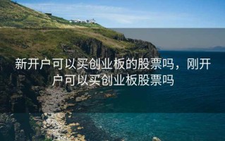 新开户可以买创业板的股票吗，刚开户可以买创业板股票吗