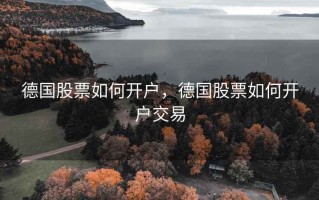 德国股票如何开户，德国股票如何开户交易