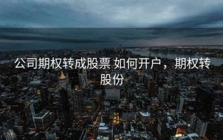 公司期权转成股票 如何开户，期权转股份