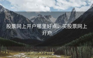 股票网上开户哪里好点，买股票网上开户
