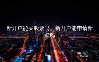 新开户能买股票吗，新开户能申请新股吗