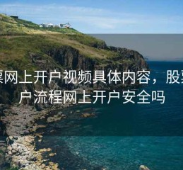 股票网上开户视频具体内容，股票开户流程网上开户安全吗