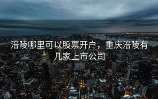 涪陵哪里可以股票开户，重庆涪陵有几家上市公司