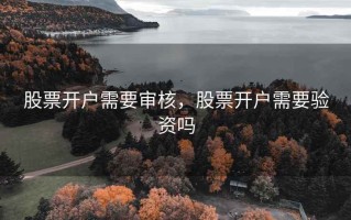 股票开户需要审核，股票开户需要验资吗