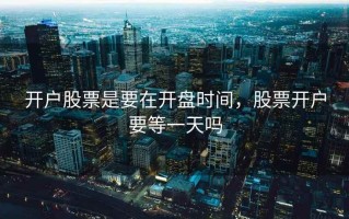 开户股票是要在开盘时间，股票开户要等一天吗