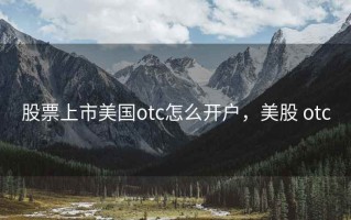 股票上市美国otc怎么开户，美股 otc