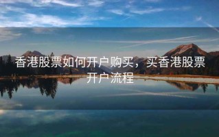 香港股票如何开户购买，买香港股票开户流程