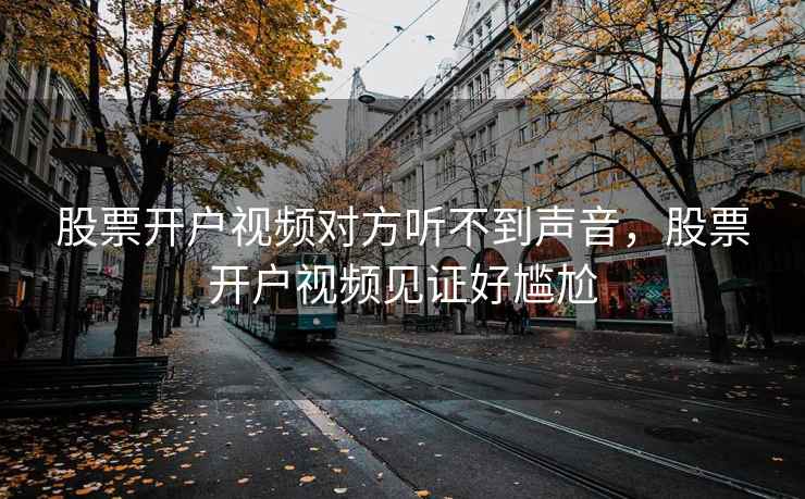 股票开户视频对方听不到声音，股票开户视频见证好尴尬