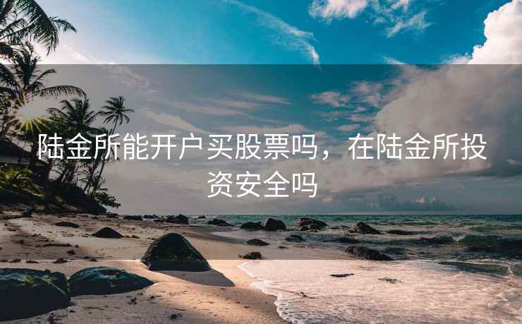 陆金所能开户买股票吗，在陆金所投资安全吗