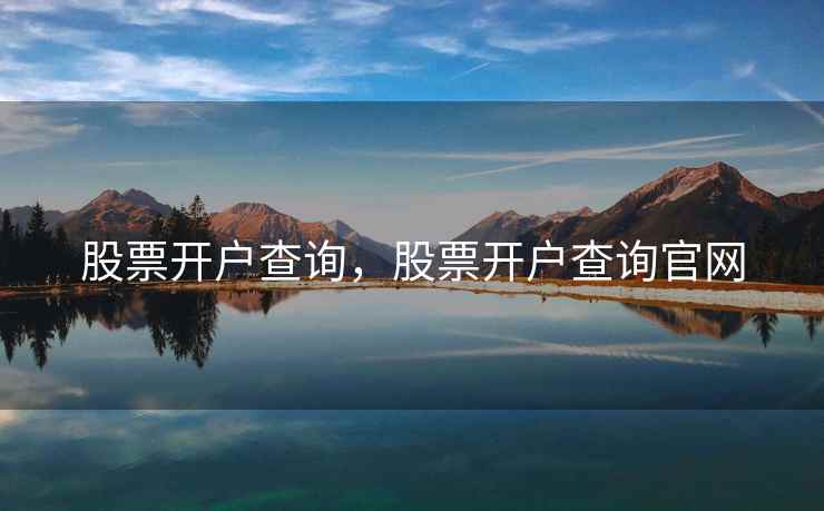股票开户查询,股票开户查询官网 股票开户查询,股票开户查询官网