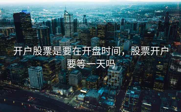 开户股票是要在开盘时间，股票开户要等一天吗